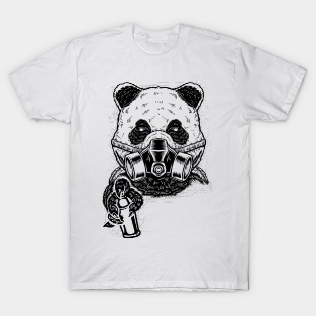 Graffiti Panda T-Shirt by Luckyart11